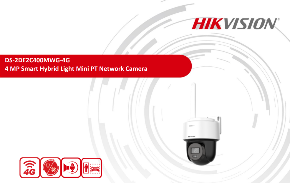 Đặc điểm nổi bật Camera IP mini PT 4MP Hikvision DS-2DE2C400MWG-4G