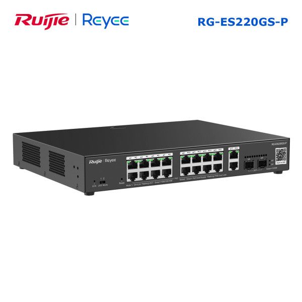 Ruijie RG-ES220GS-P Gigabit Switch 16 Cổng PoE+