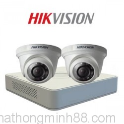 Lắp đặt chon bộ 2 camera hikvision